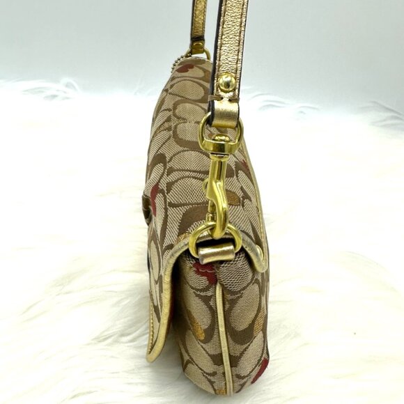 *SOLD* Vintage Coach Secret Admirer Large Flap Wristlet + Bonus Strap Extender - Picture 9 of 16